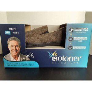 NIB Isotoner Signature Men's Memory Foam Indoor/Outdoor Slippers Size Medium 8-9
